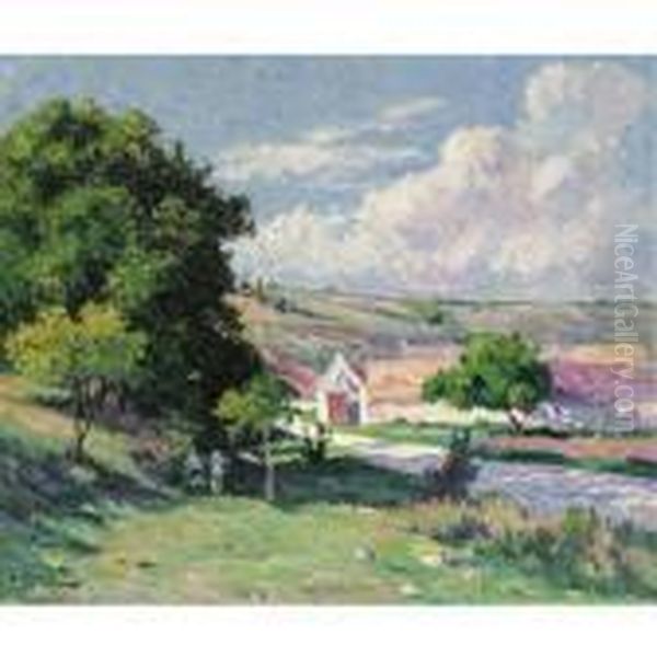 Moulineux, Les Noyers D'ezeaux Oil Painting by Maximilien Luce