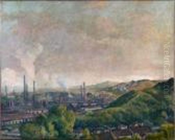 Panorama De Charleroi Oil Painting by Maximilien Luce