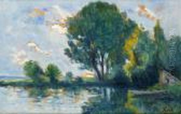 La Roche Guyon, Le Bouqueteau Oil Painting by Maximilien Luce