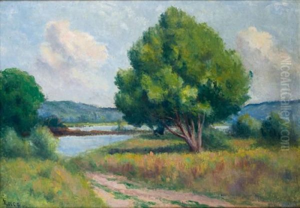 La Roche-guyon, Le Boqueteau Oil Painting by Maximilien Luce