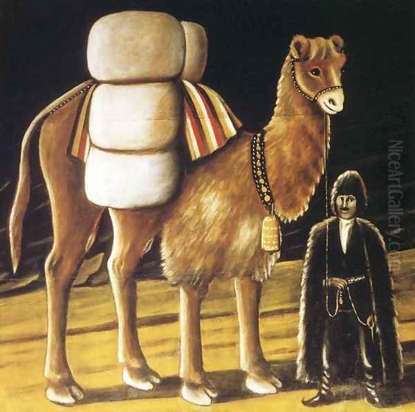 Tatar Camel Driver Oil Painting by Niko Pirosmanashvili