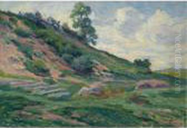 Environs De Moulineuz Pres D'etampes Oil Painting by Maximilien Luce