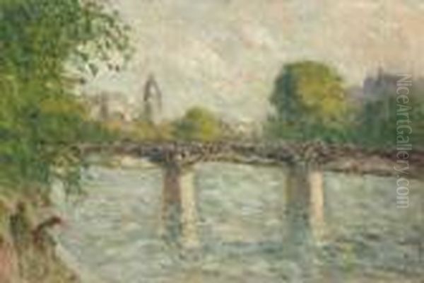 Le Pont Des Arts Oil Painting by Maximilien Luce