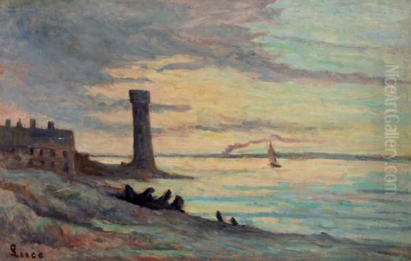 Honfleur Oil Painting by Maximilien Luce