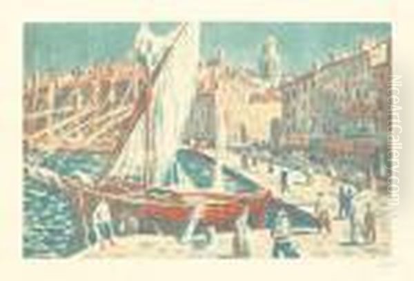 Saint-tropez Oil Painting by Maximilien Luce