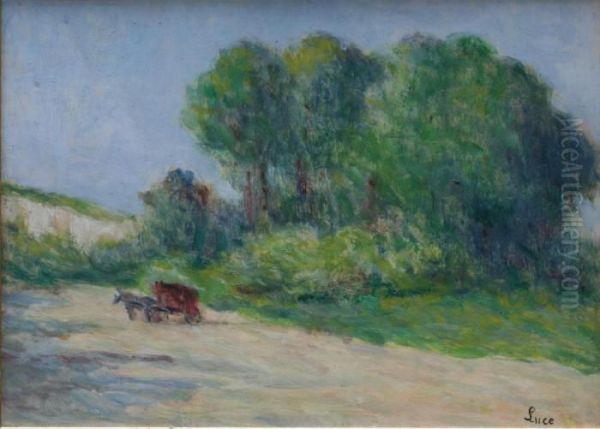 Attelage Dans La Clairiere Oil Painting by Maximilien Luce