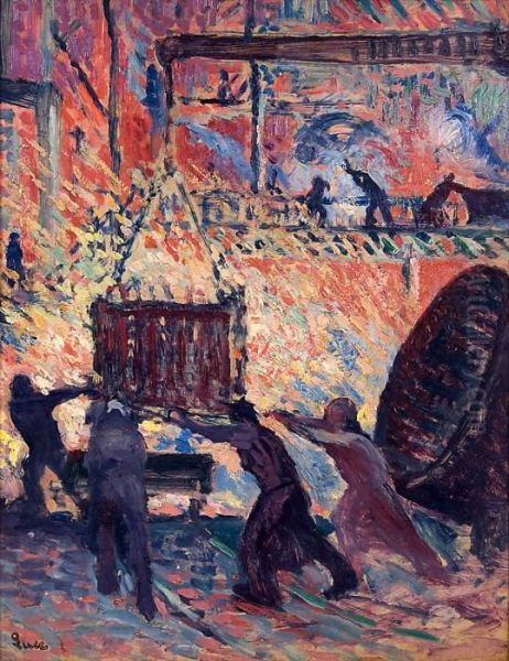 La Fonderie Oil Painting by Maximilien Luce