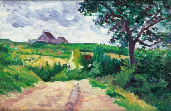 Environs D'etamples Oil Painting by Maximilien Luce