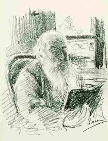 Portrait De Camille Pissarro. Oil Painting by Maximilien Luce