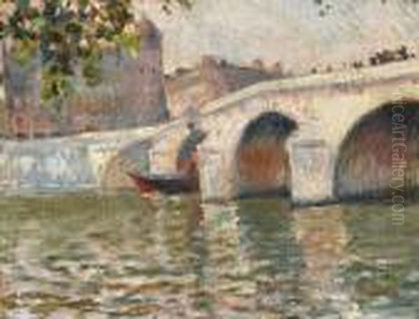 Partie An Der Seine In Paris. Oil Painting by Maximilien Luce