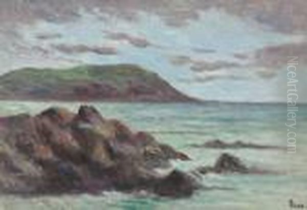 Rochers Pres De Saint-malo Oil Painting by Maximilien Luce