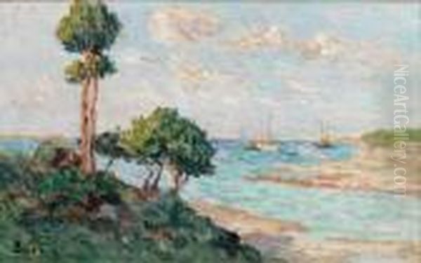 La Baie De Kermouster Oil Painting by Maximilien Luce