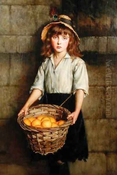 An Orange Girl Oil Painting by Edward Patry