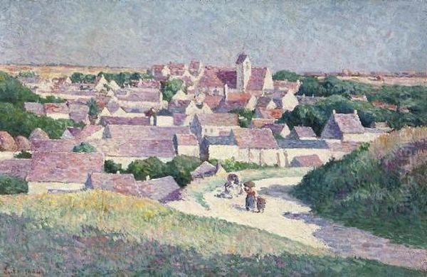 Moulineux, L'entree Du Village Oil Painting by Maximilien Luce