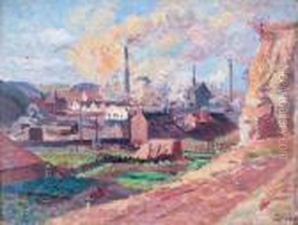 Carrieres De Montigny Sur Sambre Oil Painting by Maximilien Luce