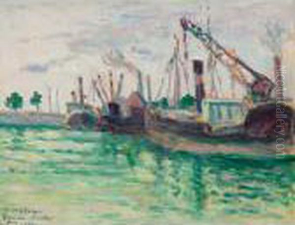 Honfleur Oil Painting by Maximilien Luce