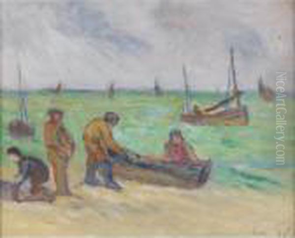 Le Debarquement Oil Painting by Maximilien Luce