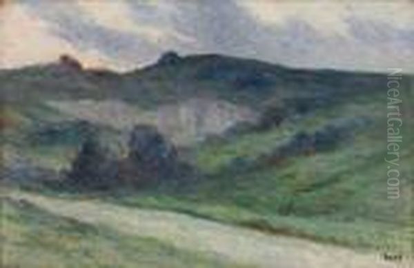 Chemin Et Colline Oil Painting by Maximilien Luce