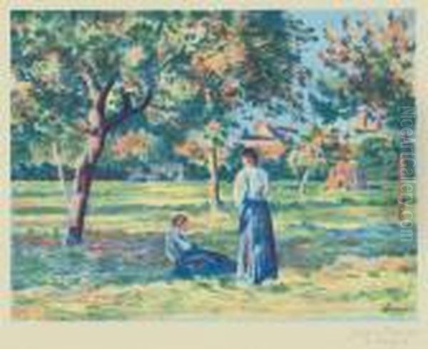 Environs De Vernon Oil Painting by Maximilien Luce