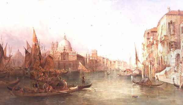 A View of the Grand Canal, Venice Oil Painting by Alfred Pollentine