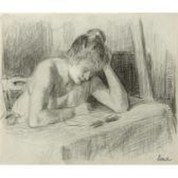 Femme Lisant Oil Painting by Maximilien Luce