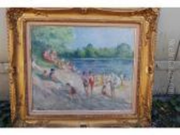 Mericourt Oil Painting by Maximilien Luce