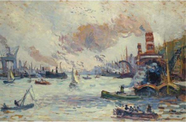 Rotterdam Oil Painting by Maximilien Luce