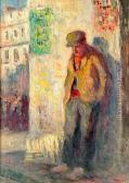 Travaux A Paris Oil Painting by Maximilien Luce