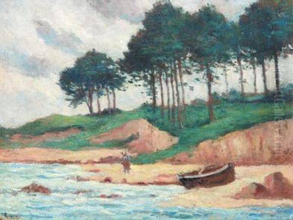 Kermouster, Les Pins No. 5 Oil Painting by Maximilien Luce