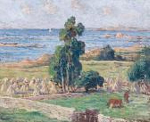 Kermouster, Paysage Oil Painting by Maximilien Luce