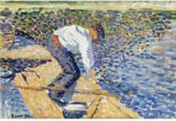 Le Pecheur De Vers De Vase Oil Painting by Maximilien Luce