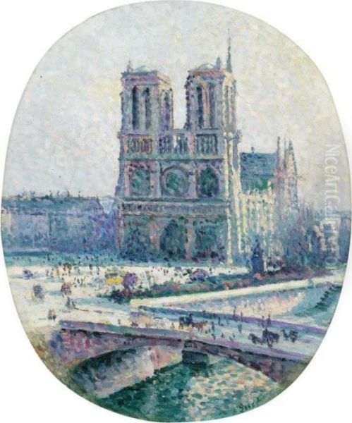 Notre Dame Oil Painting by Maximilien Luce