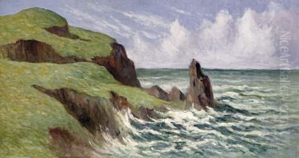 La Cote De Rotheneuf Oil Painting by Maximilien Luce