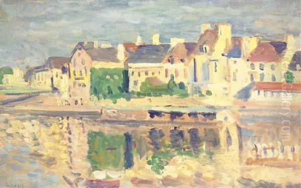 Lagny, Les Bords De La Marne Oil Painting by Maximilien Luce