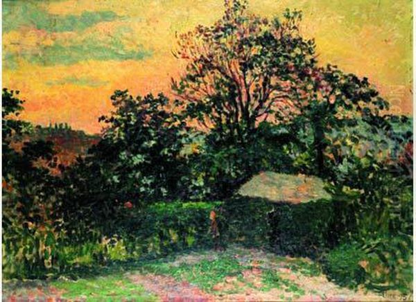 Paysage Dans Lyonne Oil Painting by Maximilien Luce