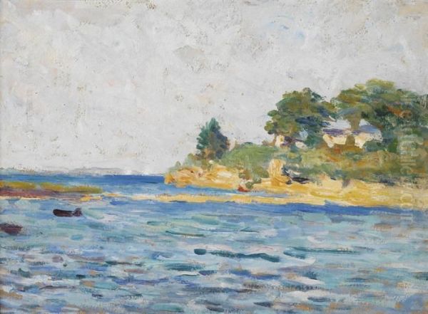 Bord De Mer A Saint Tropez Oil Painting by Maximilien Luce