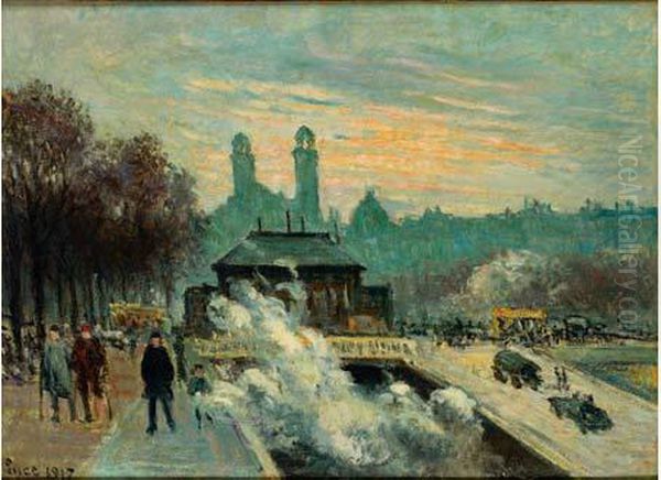 Le Trocadero Oil Painting by Maximilien Luce