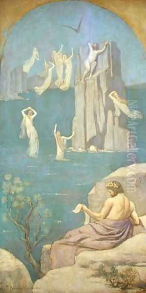 Prometheus Oil Painting by Pierre-Cecile Puvis De Chavannes