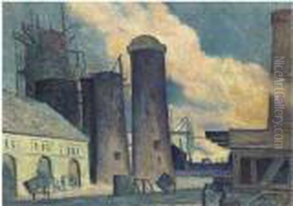 Usine A Charleroi Oil Painting by Maximilien Luce