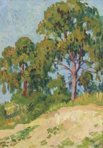 Moulineux, Les Arbres Oil Painting by Maximilien Luce