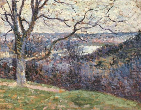 La Boucle De La Seine Pres D'herblay Oil Painting by Maximilien Luce