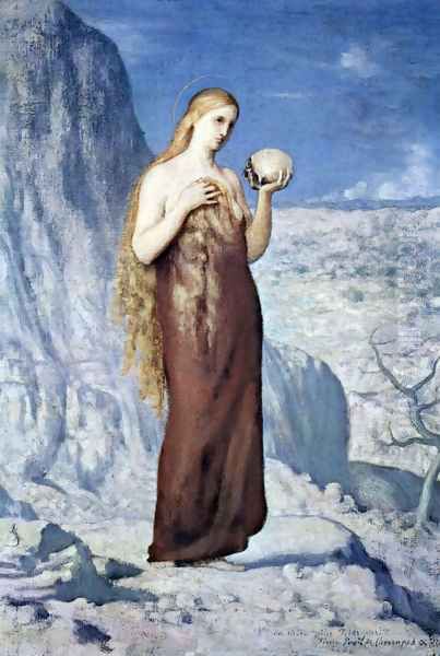 Mary Magdalene at St. Baume Oil Painting by Pierre-Cecile Puvis De Chavannes