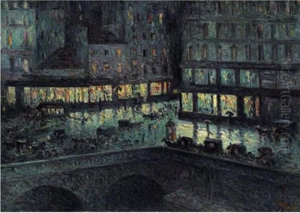 La Samaritaine, La Nuit Oil Painting by Maximilien Luce