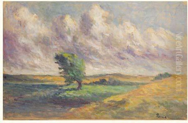 Paysage, Coup De Vent Oil Painting by Maximilien Luce