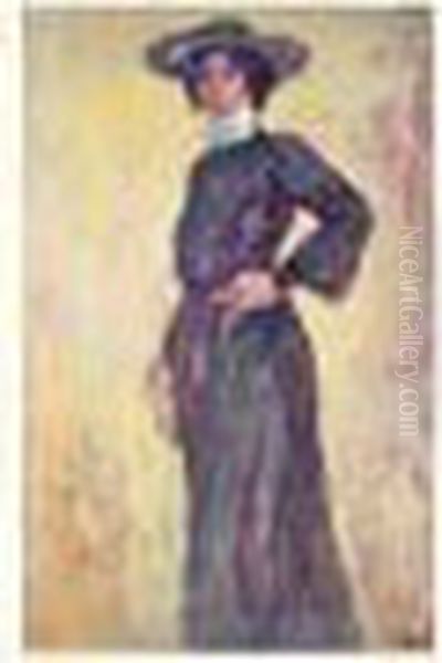 Etude Pour Le Portrait De Lucie Cousturier Oil Painting by Maximilien Luce