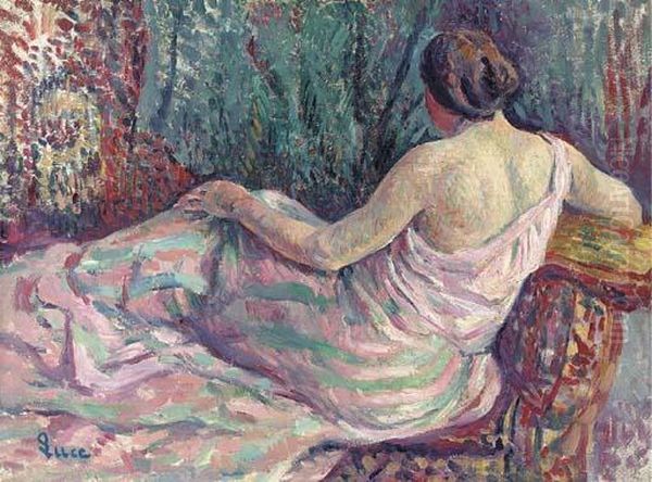 Femme De Dos Oil Painting by Maximilien Luce