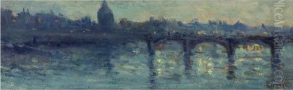 Paris, La Seine Oil Painting by Maximilien Luce