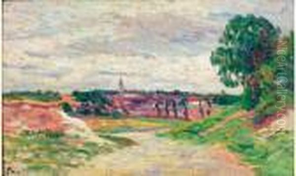 Paysage De Saint-ay, Circa 1890-1900 Oil Painting by Maximilien Luce