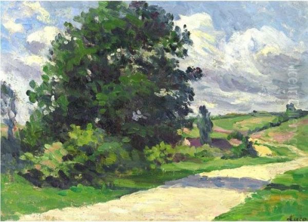 Moulineux, La Route Oil Painting by Maximilien Luce