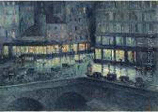 La Samaritaine, La Nuit Oil Painting by Maximilien Luce